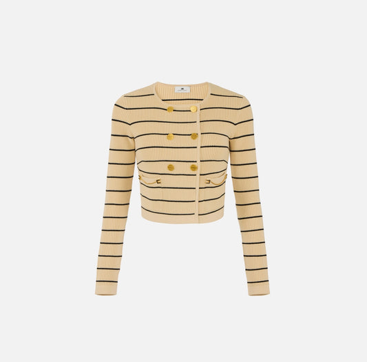 Cardigan in maglia a righe MK03S62E2 Elisabetta Franchi