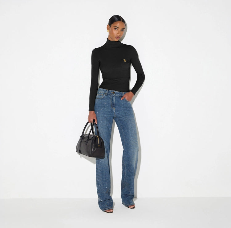Dolcevita in maglia con ricami à jour MK05B66E2 Elisabetta Franchi