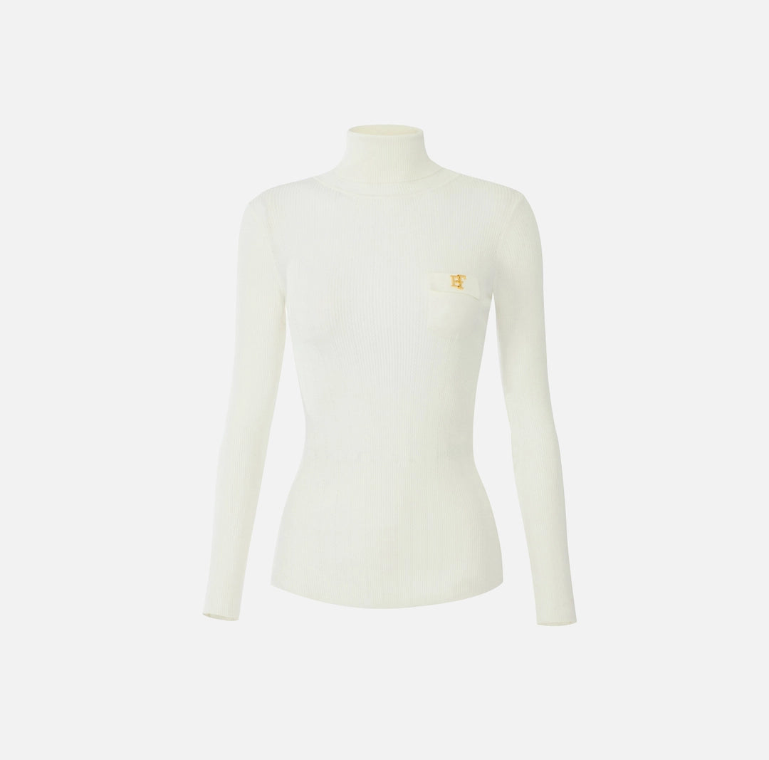 Dolcevita in maglia con ricami à jour MK05B66E2 Elisabetta Franchi