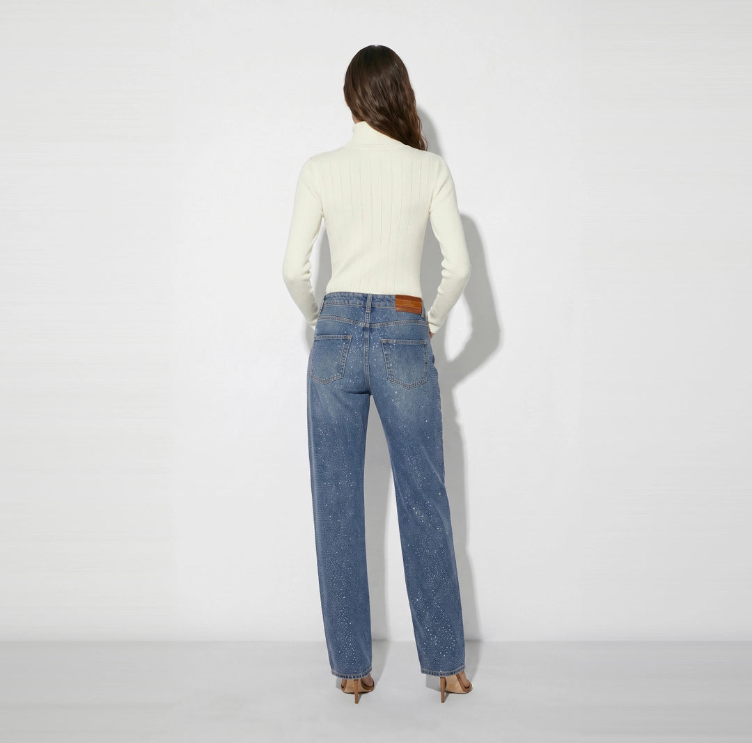Dolcevita in maglia con ricami à jour MK05B66E2 Elisabetta Franchi