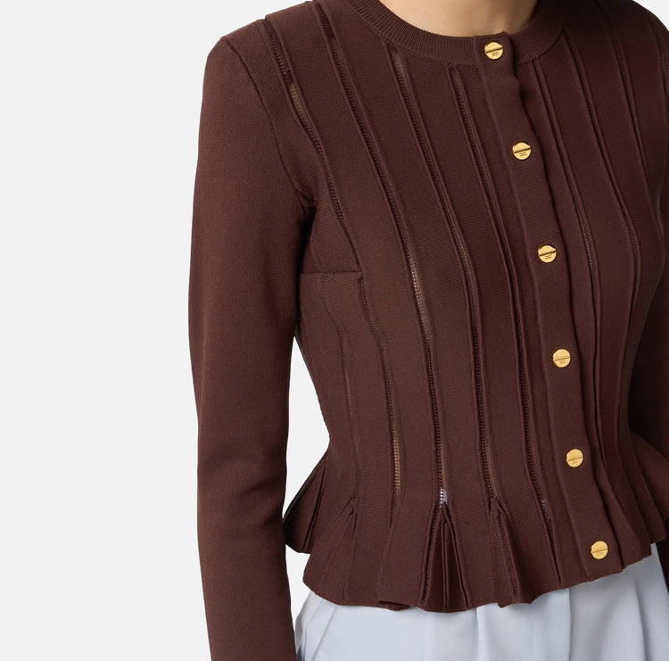 Giacca in maglia con dettagli à jour MK07S56E2 Elisabetta Franchi