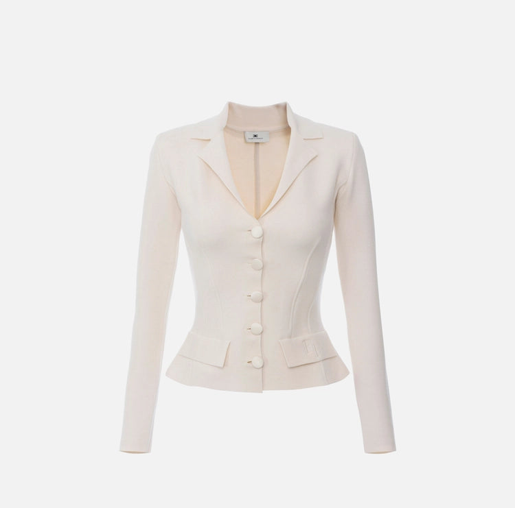 Giacca in lana punto stoffa MK16S56E2 Elisabetta Franchi