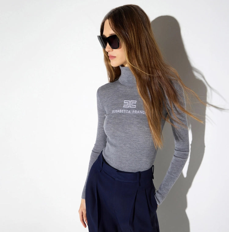 Dolcevita in maglia a costine MK18B66E2 Elisabetta Franchi