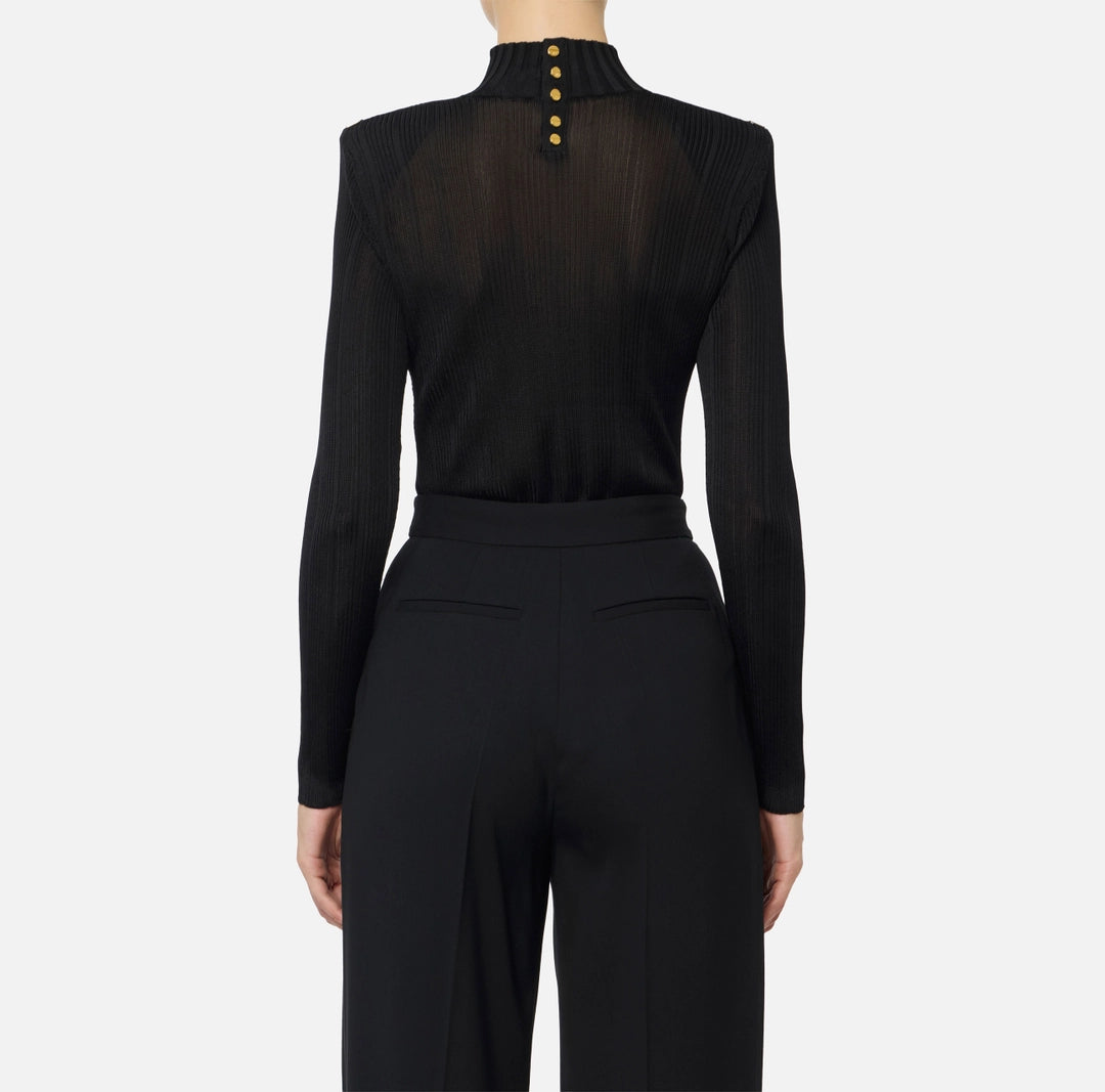 Maglia in filato di viscosa con dettagli logo MK22S56E2 Elisabetta Franchi