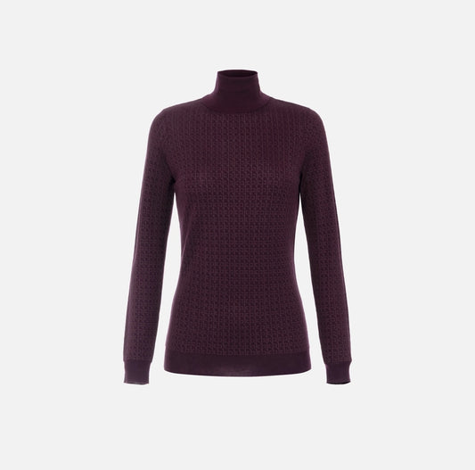 Maglia in lana con micro-logo jacquard MK23S56E2 Elisabetta Franchi