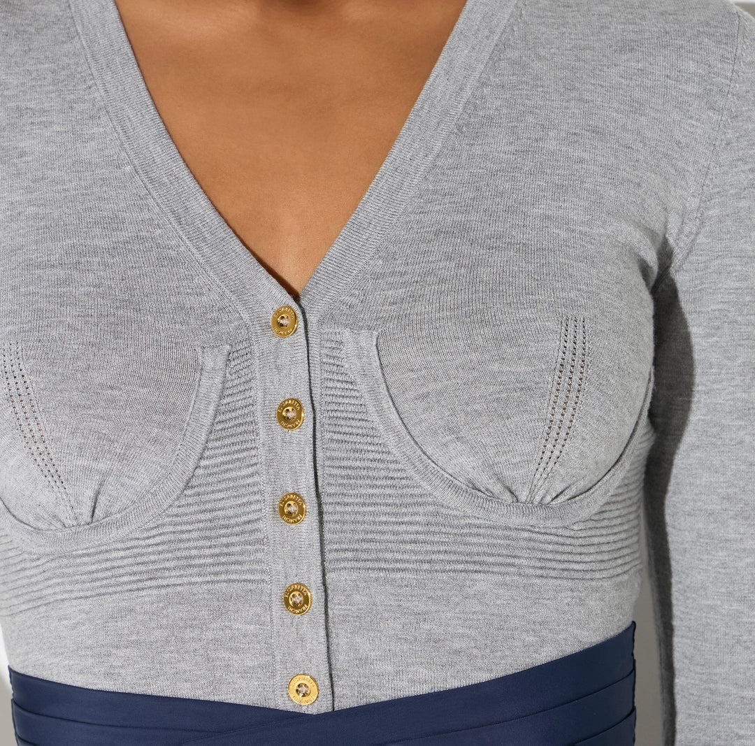 Cardigan bustier in maglia MK24S67E2 Elisabetta Franchi