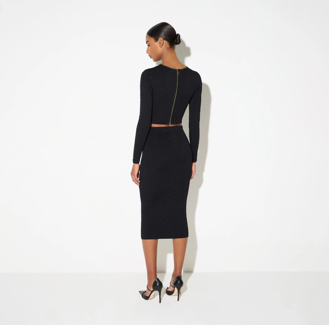 Top in maglia a trama snake MK32S67E2 Elisabetta Franchi
