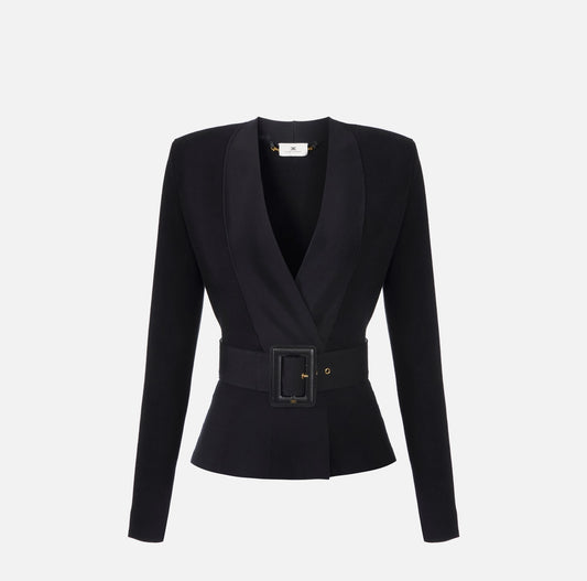 Giacca in maglia con cintura MK48S57E2 Elisabetta Franchi