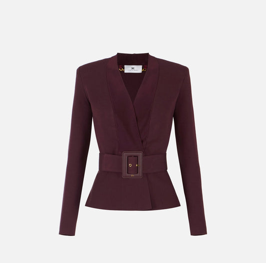 Giacca in maglia con cintura MK48S57E2 Elisabetta Franchi