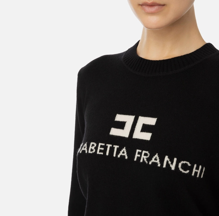 Pullover in misto cashmere con logo MK64S46E2 Elisabetta Franchi