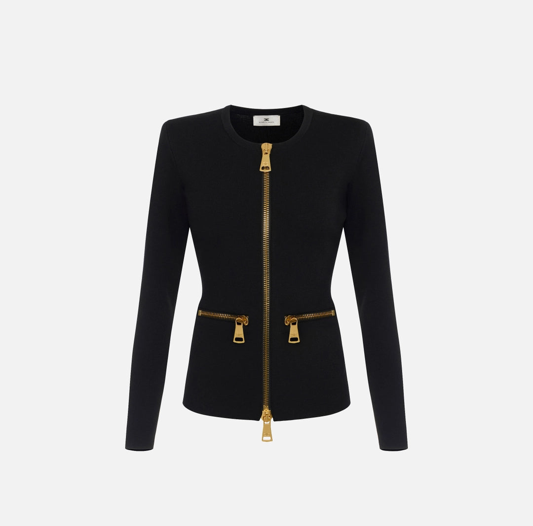 Cardigan in maglia con zip MK68B66E2 Elisabetta Franchi