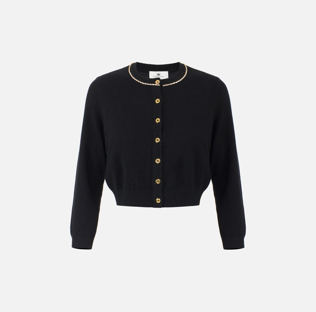 Cardigan in lana e cachemire con strass MK77S57E3 Elisabetta Franchi