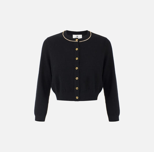 Cardigan in lana e cachemire con strass MK77S57E3 Elisabetta Franchi