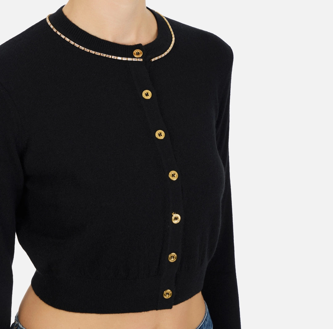 Cardigan in lana e cachemire con strass MK77S57E3 Elisabetta Franchi
