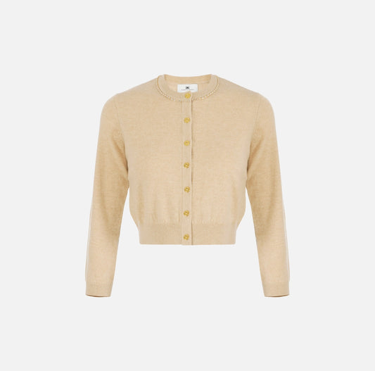 Cardigan in lana e cachemire con strass MK77S57E3 Elisabetta Franchi