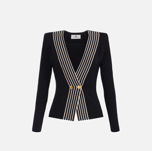 Top in maglia con bande a righe MK78S61E2 Elisabetta Franchi
