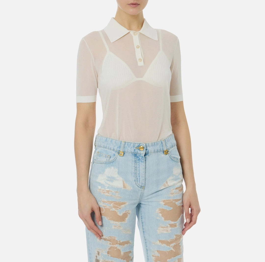 Polo in nylon con reggiseno MK80B61E2 Elisabetta Franchi