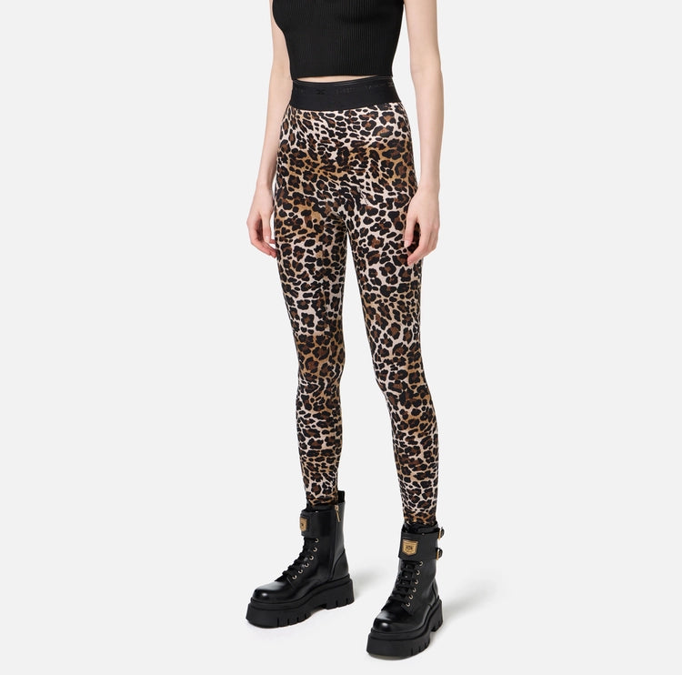 Leggings in lycra animalier PA05647E2 Elisabetta Franchi