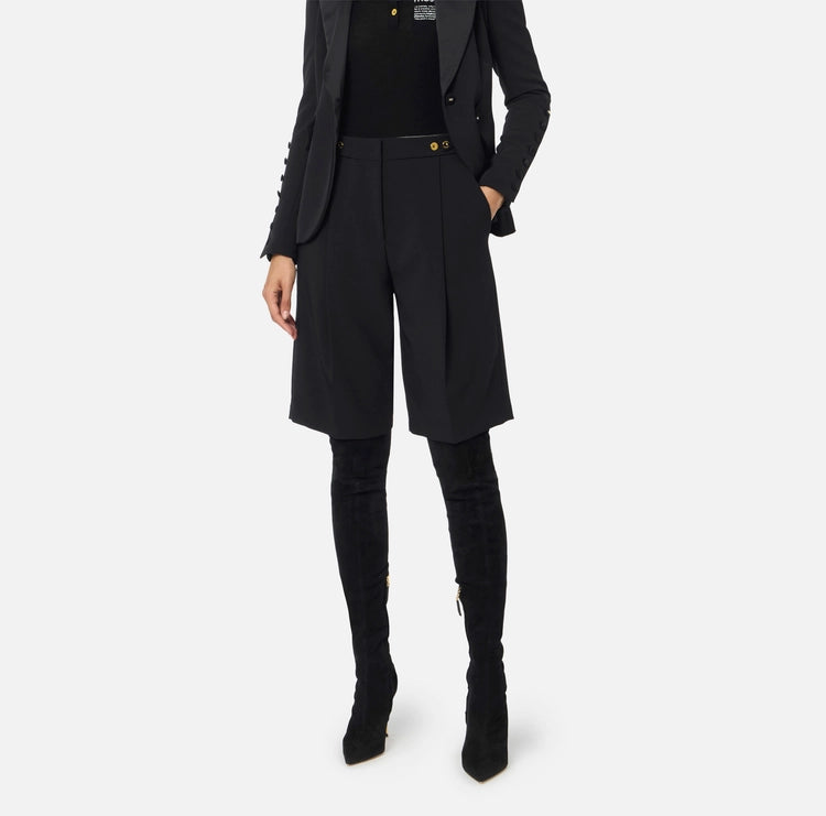 Bermuda in crêpe con accessorio gioiello PA09856E2 Elisabetta Franchi