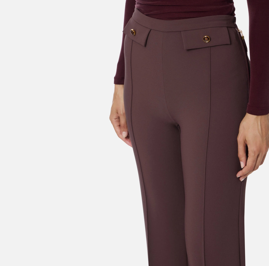 Pantaloni in doppio crêpe PA12156E2 Elisabetta Franchi