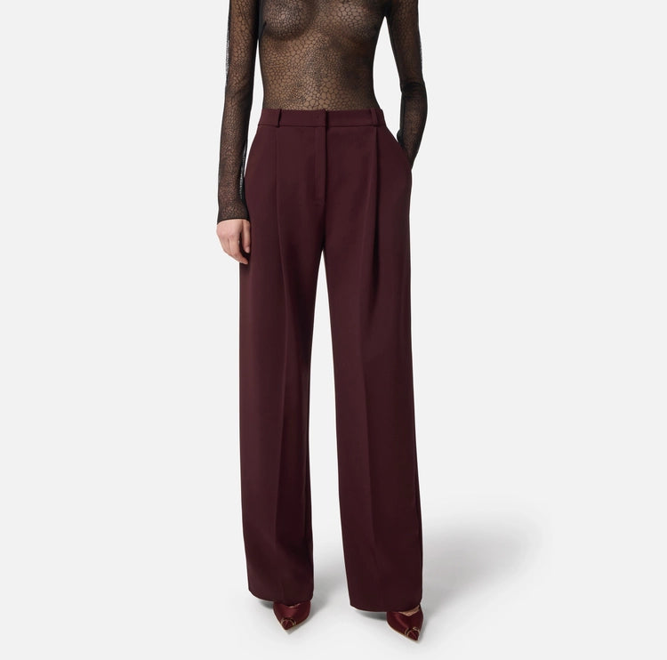 Pantaloni in crêpe leggero con pinces PA12556E2 Elisabetta Franchi