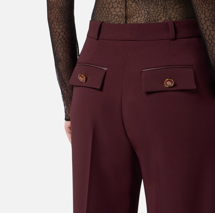 Pantaloni in crêpe leggero con pinces PA12556E2 Elisabetta Franchi