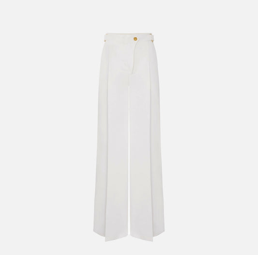 Pantaloni in misto lino con cinturini PA12762E2 Elisabetta Franchi