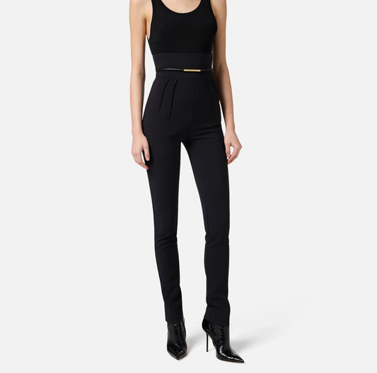 Pantaloni in crêpe leggero con cintura PA13457E2 Elisabetta Franchi