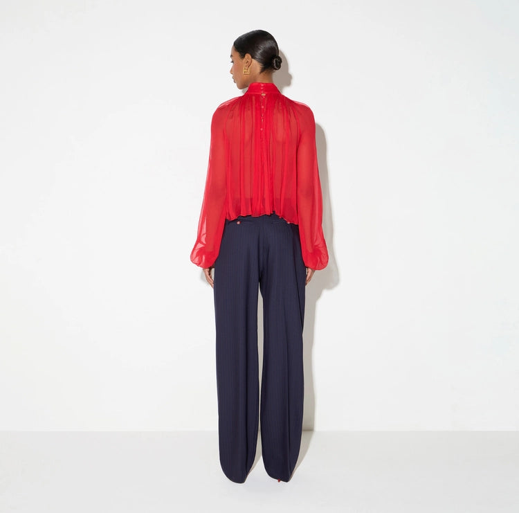 Pantaloni in fresco lana gessato PA17666E2 Elisabetta Franchi