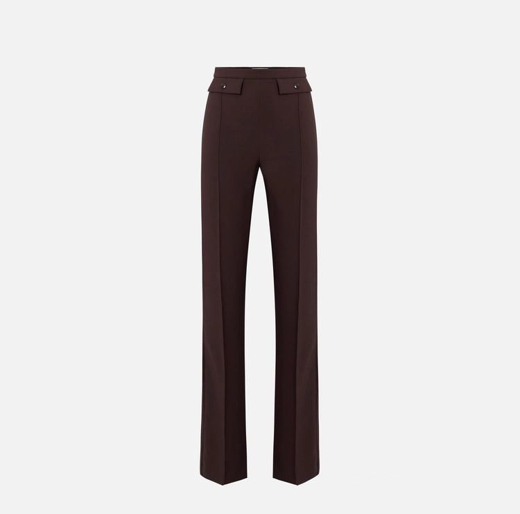 Pantaloni in crêpe leggero e raso PA18362E2 Elisabetta Franchi
