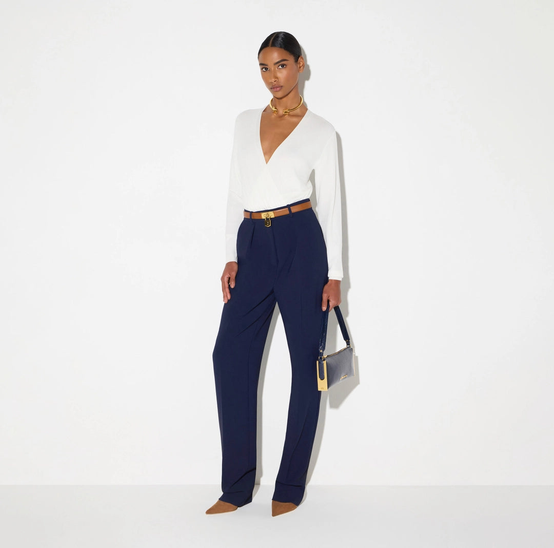 Pantaloni in crêpe leggero PA19466E2 Elisabetta Franchi