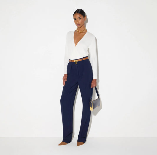 Pantaloni in crêpe leggero PA19466E2 Elisabetta Franchi