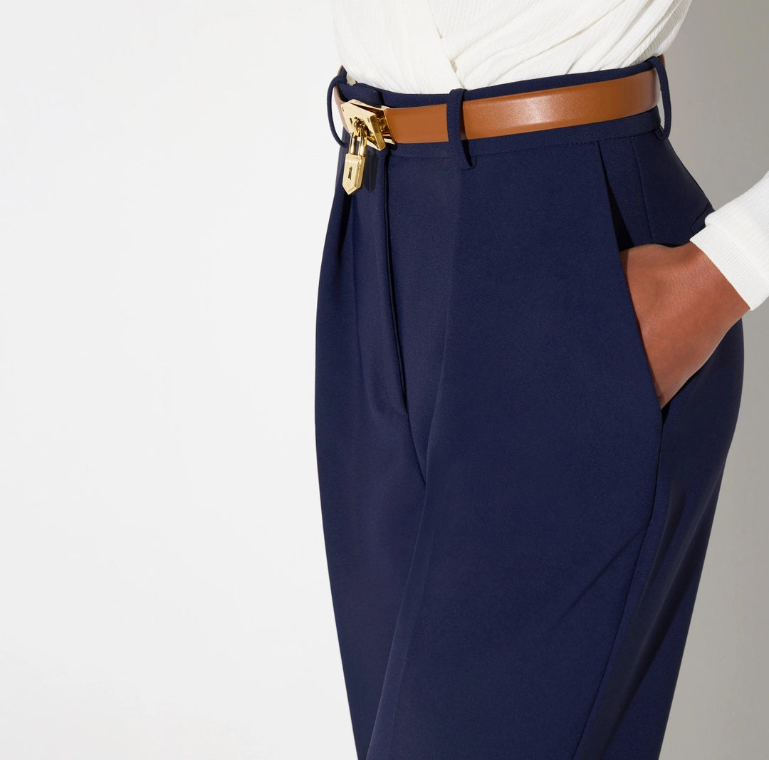 Pantaloni in crêpe leggero PA19466E2 Elisabetta Franchi