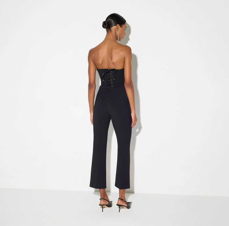 Pantaloni in doppio crêpe stretch con dettaglio gioiello PA19866E2 Elisabetta Franchi