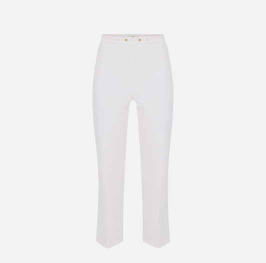Pantaloni in doppio crêpe stretch con dettaglio gioiello PA19866E2 Elisabetta Franchi