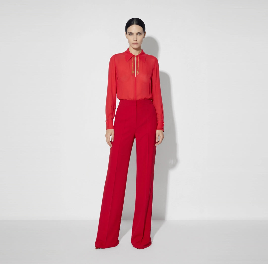 Pantaloni in crêpe leggero PA20267E2 Elisabetta Franchi