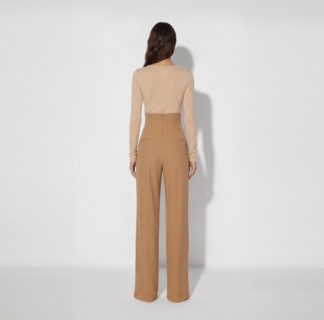 Pantaloni in gabardina fluida PA22267E2 Elisabetta Franchi