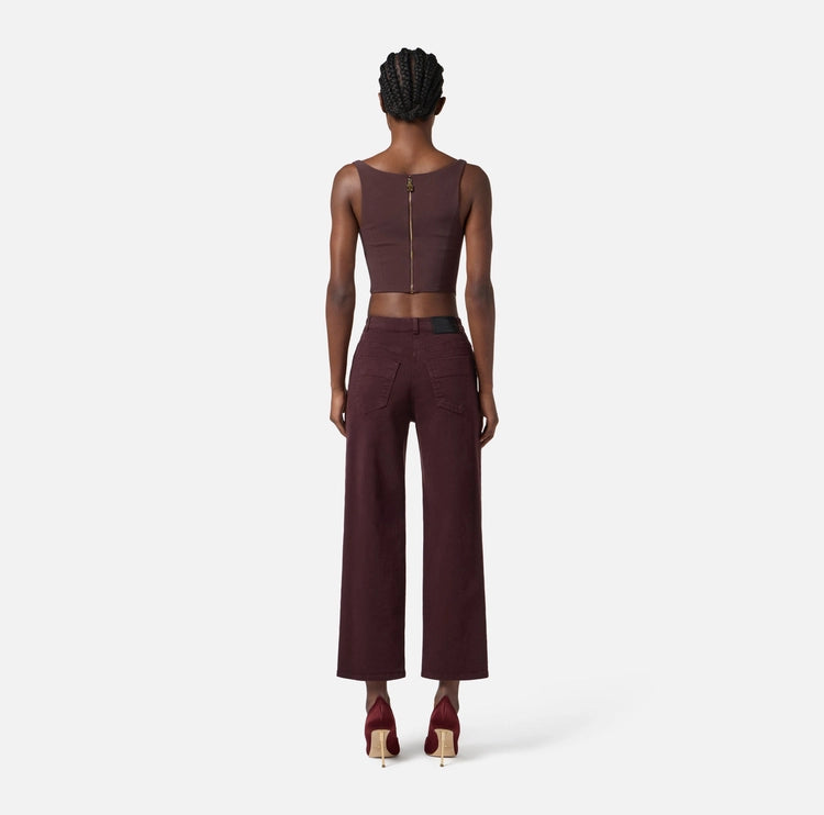 Jeans in drill di cotone PJ04D56E2 Elisabetta Franchi