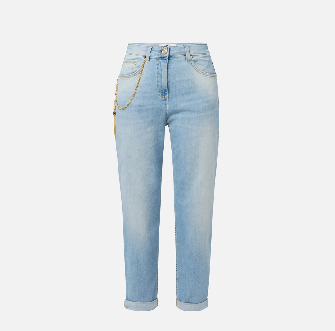 Jeans a palazzo con catena PJ22D50E3 Elisabetta Franchi