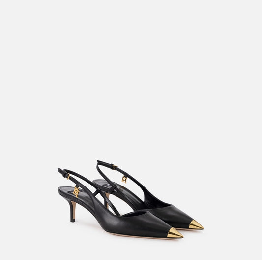 Slingback in nappa con puntalino in metallo SA07L46E2 Elisabetta Franchi