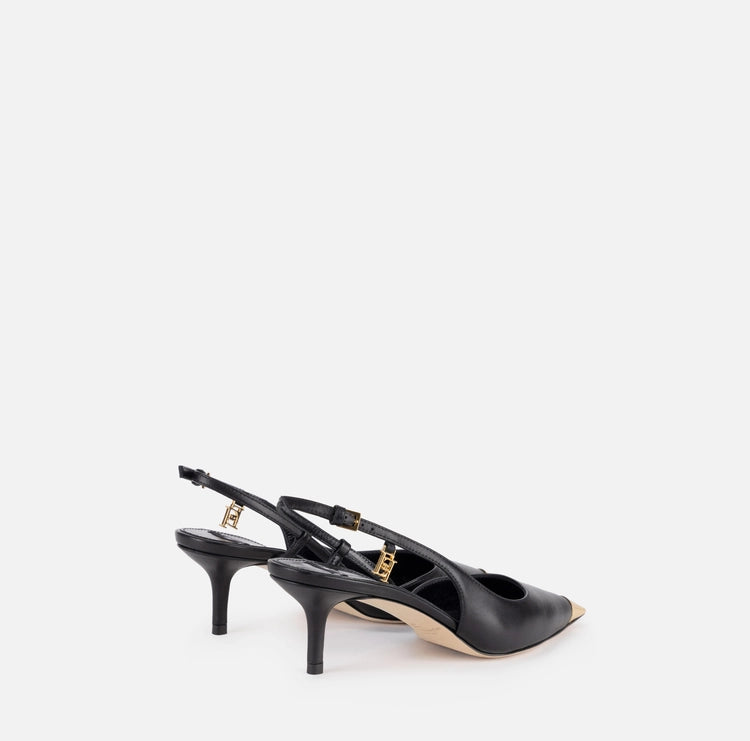 Slingback in nappa con puntalino in metallo SA07L46E2 Elisabetta Franchi