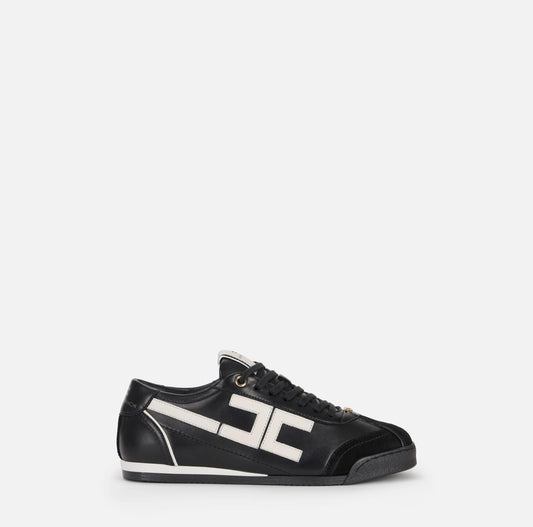 Sneaker in pelle con dettaglio logo SA82G56E2 Elisabetta Franchi