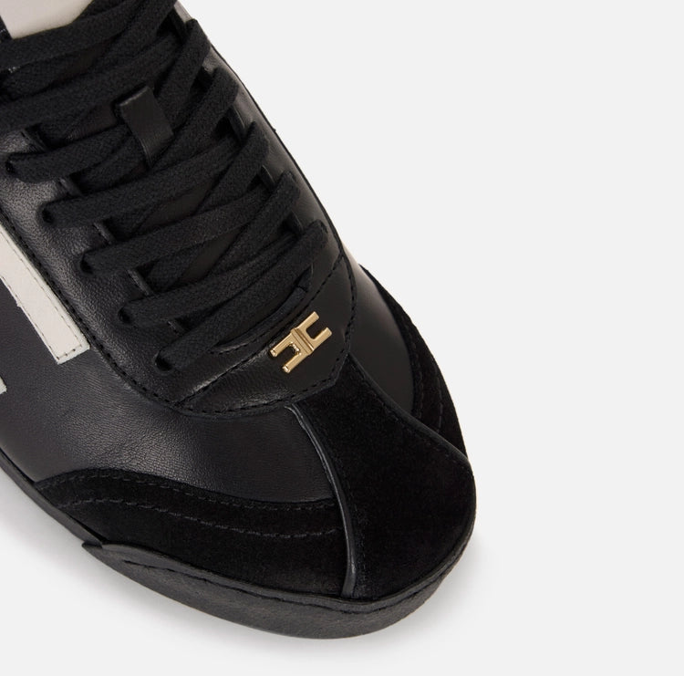 Sneaker in pelle con dettaglio logo SA82G56E2 Elisabetta Franchi