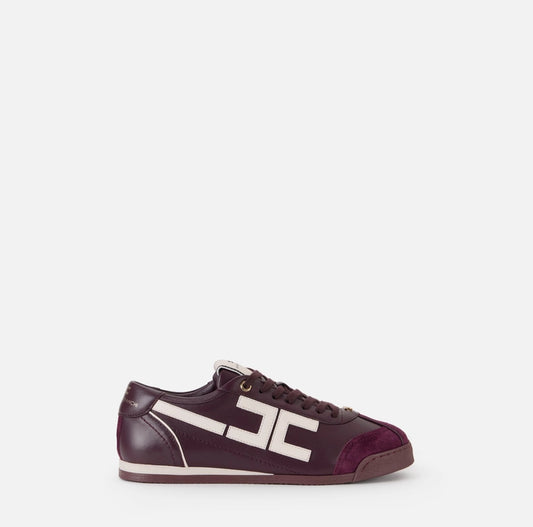 Sneaker in pelle con dettaglio logo SA82G56E2 Elisabetta Franchi