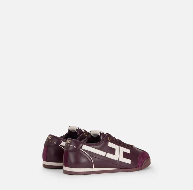 Sneaker in pelle con dettaglio logo SA82G56E2 Elisabetta Franchi