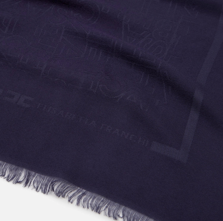 Pashmina rettangolare in viscosa jacquard con lettering logo SC01F46E2 Elisabetta Franchi