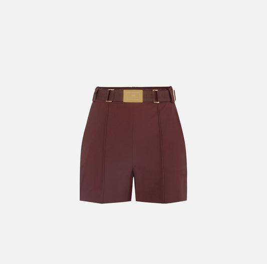 Shorts in tessuto tecnico bielastico con cintura SH00861E2 Elisabetta Franchi