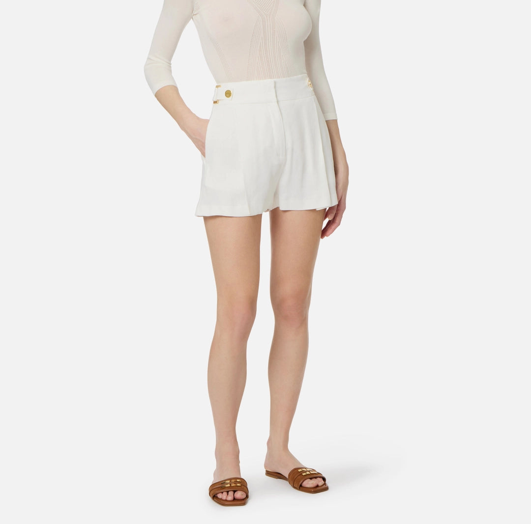 Shorts in misto lino con cinturini SH01162E2 Elisabetta Franchi