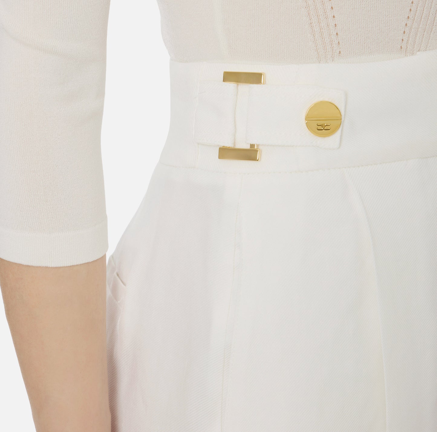 Shorts in misto lino con cinturini SH01162E2 Elisabetta Franchi