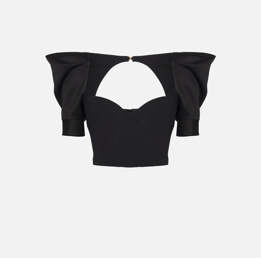 Top in crêpe e duchesse TO02656E2 Elisabetta Franchi